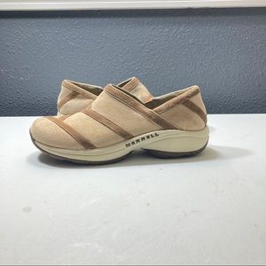 Merrell Primo Tumbleweed Clogs Womens Suede Slip On Casual Comfort 891310.